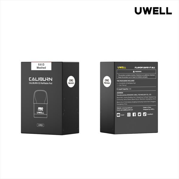 INT. (CRC) 【UWELL】Caliburn-G3 Pod咖哩棒空煙彈